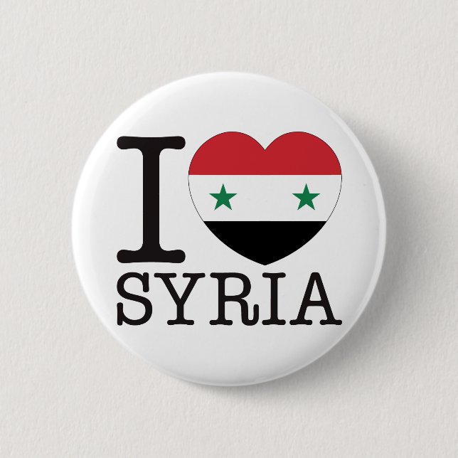 Badge Rond 5 Cm Amour v2 de la Syrie (Devant)