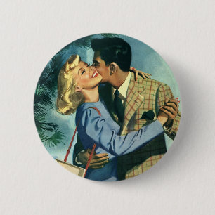 Badge Rond 5 Cm Amour vintage et romance, Danse de Noël