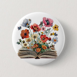 Badge Rond 5 Cm Amoureux des livres lecteurs écrivains bibliophile