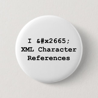 Badge Rond 5 Cm & I ; #x2665 XML