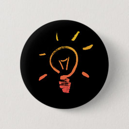 Badge Rond 5 Cm Ampoule lampe rétro ampoule électricien intelligen