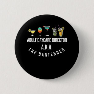 Badge Rond 5 Cm Amusant Bartender Alcool Mixer Barkeeper plaisante