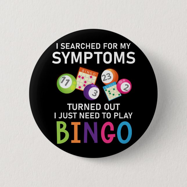 Badge Rond 5 Cm Amusant Bingo Bingo Bingo Gamer (Devant)