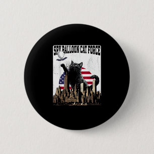 Badge Rond 5 Cm Amusant chat Spy Balloon