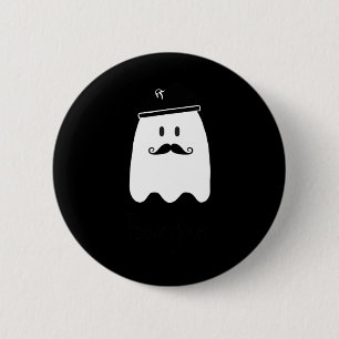 Badge Rond 5 Cm Amusant Enseignant Français Halloween Bonjour Ghos