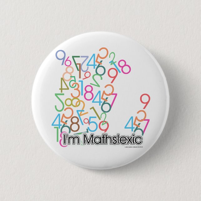 Badge Rond 5 Cm Amusant Im Mathslexique Design (Devant)