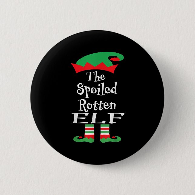 Badge Rond 5 Cm Amusant Le Matchin De Noël De La Chemise Elfe Rosé (Devant)