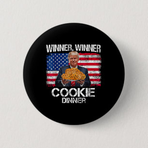 Badge Rond 5 Cm Amusant Trump Conception de Noël Gagnant Cookie