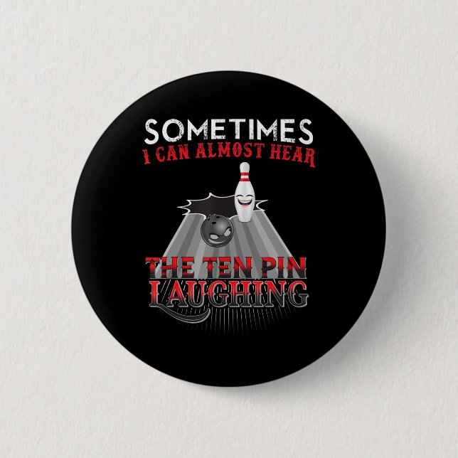 Badge Rond 5 Cm Amusants Bowling Dix Épingles Conception (Devant)