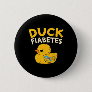 Badge Rond 5 Cm Amusants Diabète Sensibilisation I Canard Fiabetes