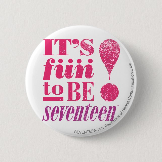 Badge Rond 5 Cm Amusement 2 B 17-Magenta (Devant)