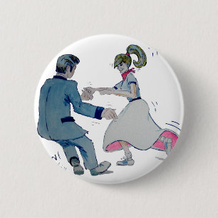 Badge Rond 5 Cm Amusement bidon ! rock de danse d'oscillation