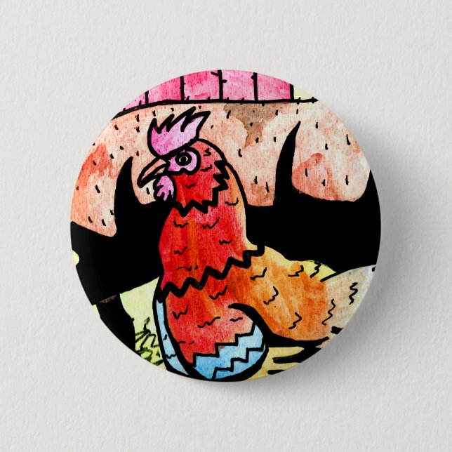 Badge Rond 5 Cm Amusement Button2 de basse cour (Devant)