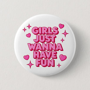 Badge Rond 5 Cm Amusement des filles