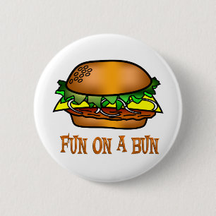 Badge Rond 5 Cm Amusement d'hamburger