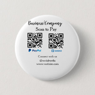 Badge Rond 5 Cm Analyser pour payer q r code paypal venmo ajouter 