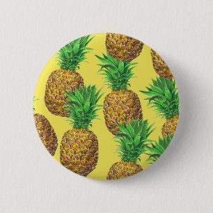 Badge Rond 5 Cm Ananas ensoleillés