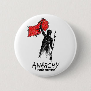 Badge Rond 5 Cm Anarchie menant les personnes