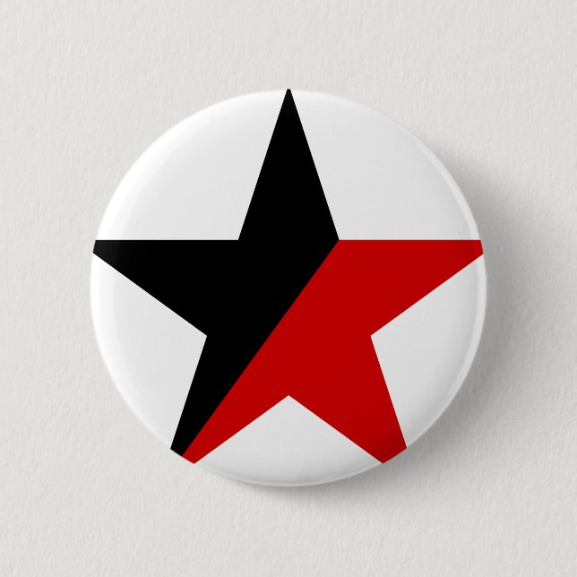 Badge Rond 5 Cm Anarchisme noir et rouge d'Anarcho-Syndicalisme (Devant)