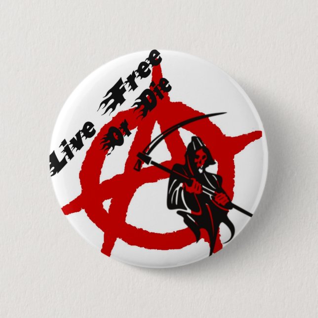 Badge Rond 5 Cm Anarchy Grim Reaper (Devant)