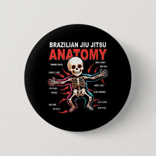 Badge Rond 5 Cm Anatomie du Jiu Jitsu Brésilien Skeleton Moves Kim