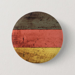 Badge Rond 5 Cm Ancien drapeau de l'Allemagne en bois