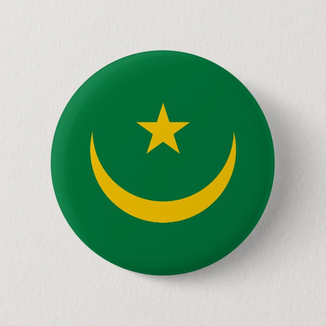 Badge Rond 5 Cm Ancien drapeau mauritanien (Devant)