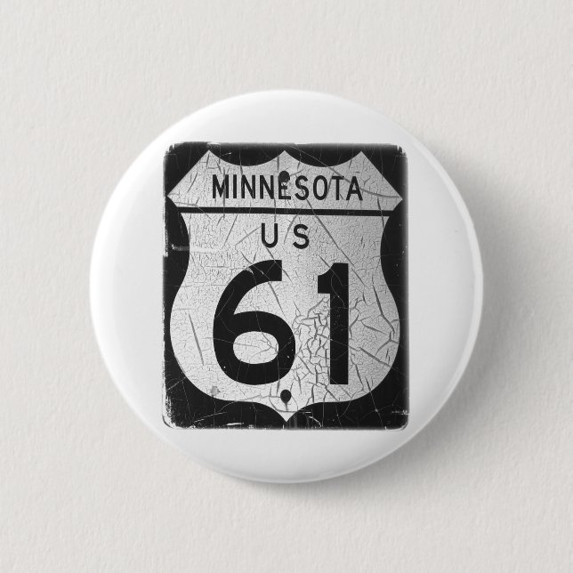 Badge Rond 5 Cm Ancien panneau de l'autoroute 61 (Devant)