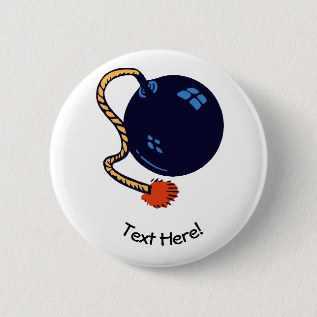 BADGE ROND 5 CM ANCIENNE BOMBE (Devant)