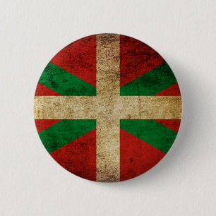 Badge Rond 5 Cm Ancienne Ikurriña