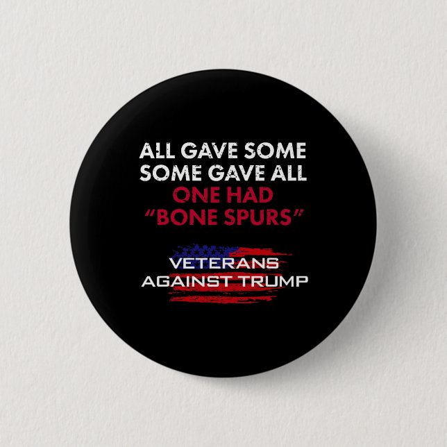 Badge Rond 5 Cm Anciens Combattants Anti-Trump Bone Dodger Spurs P (Devant)