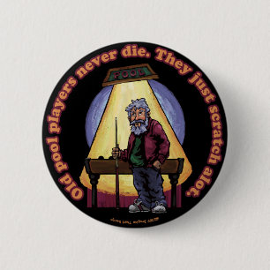 Badge Rond 5 Cm Anciens joueurs de billard