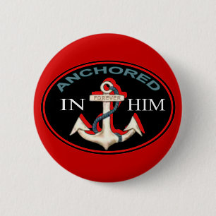 Badge Rond 5 Cm Ancré dans le bouton Lui