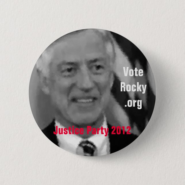 Badge Rond 5 Cm Anderson rocheux pour le président (Devant)