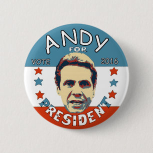 Badge Rond 5 Cm Andrew Cuomo pour le président 2016