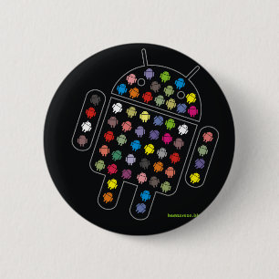 Badge Rond 5 Cm Androïde