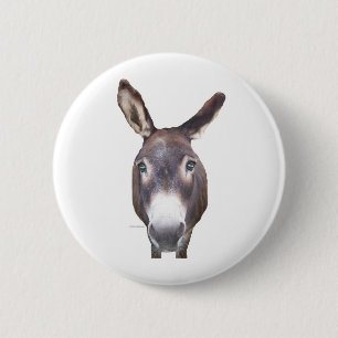 Badge Rond 5 Cm Âne dans votre visage