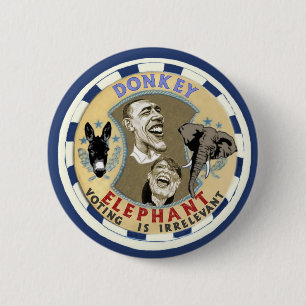 Badge Rond 5 Cm Âne ou éléphant