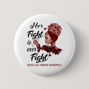 Badge Rond 5 Cm Anémie de la faucille Sensibilisation Son combat e