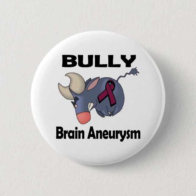 Badge Rond 5 Cm Aneurysme cérébral BULLy (Devant)