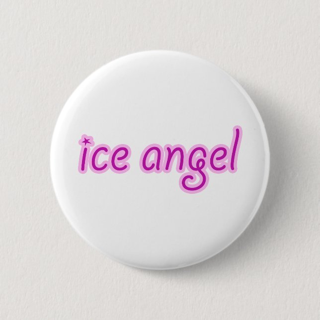 Badge Rond 5 Cm Ange de glace (Devant)