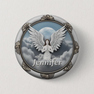 Badge Rond 5 Cm Ange de prière