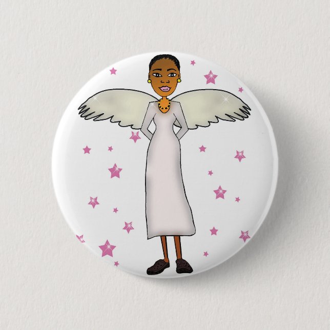 Badge Rond 5 Cm ange gardien (Devant)