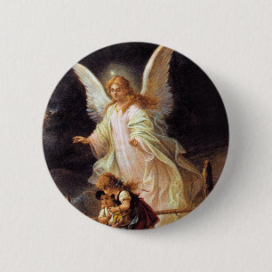 Badge Rond 5 Cm Ange gardien