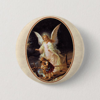 Badge Rond 5 Cm Ange gardien