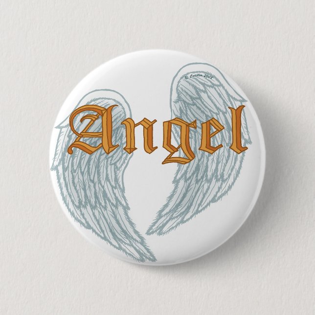 Badge Rond 5 Cm Ange Wings Pin (Devant)