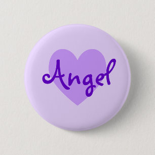Badge Rond 5 Cm Angel en violet