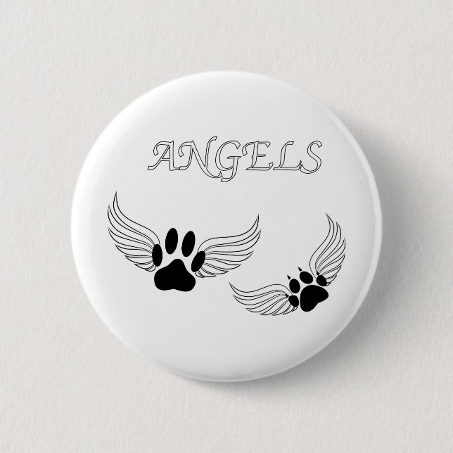 Badge Rond 5 Cm Angel Pet Animaux (Devant)