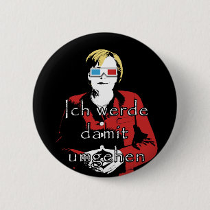 Badge Rond 5 Cm Angela Merkel