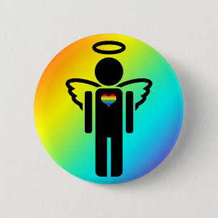 Badge Rond 5 Cm angélique.